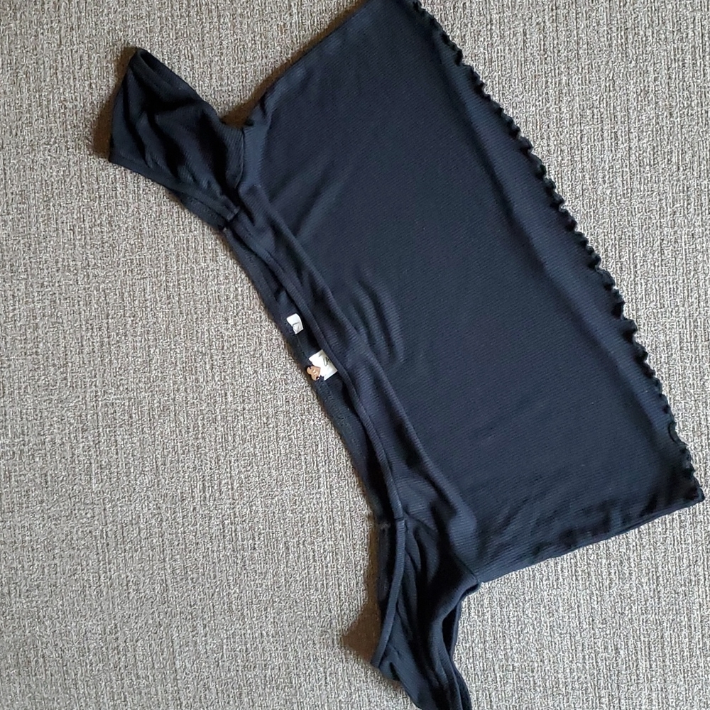 PAC SUN LA HEARTS BLACK CROP